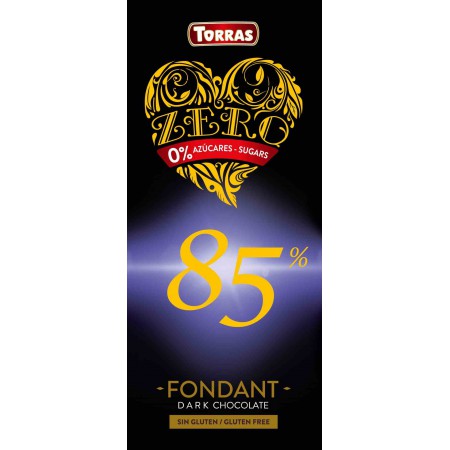 Czekolada gorzka 85% kakao bez dodatku cukru ZERO 100 g - Torras