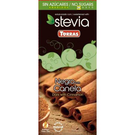 Czekolada gorzka z cynamonem ze stewią 125 g - Torras