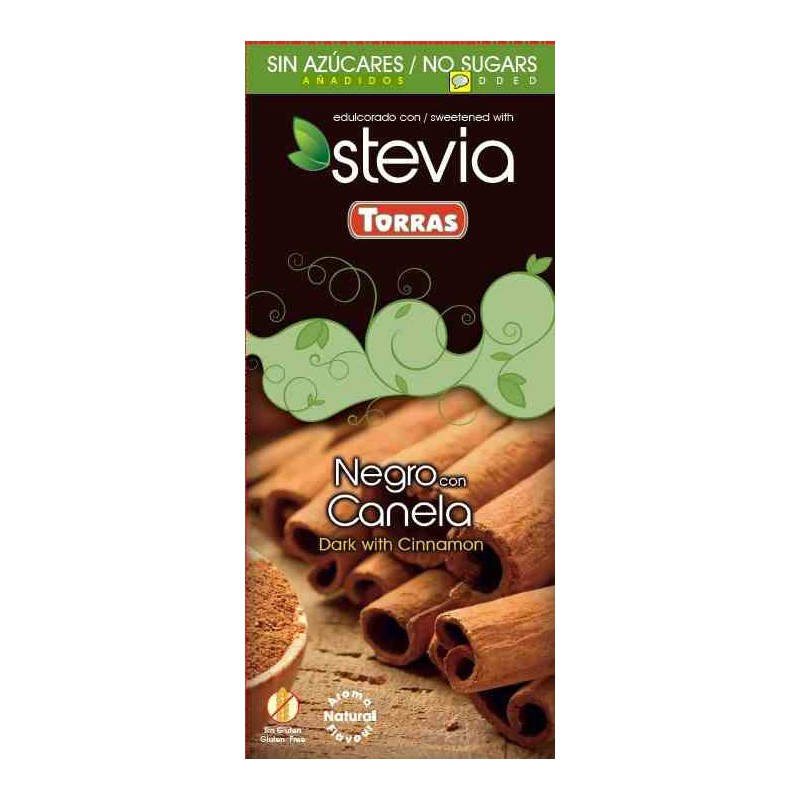 Czekolada gorzka z cynamonem ze stewią 125 g - Torras