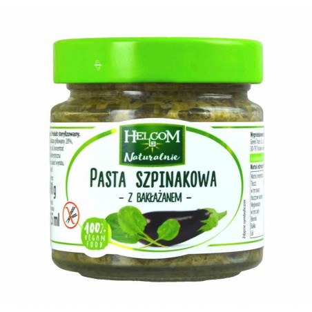 Pasta szpinakowa z bakłażanem 190 g - Helcom