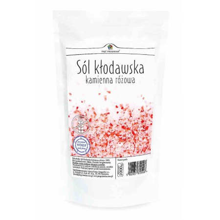 Sól kłodawska kamienna różowa 1000 g - Pięć Przemian