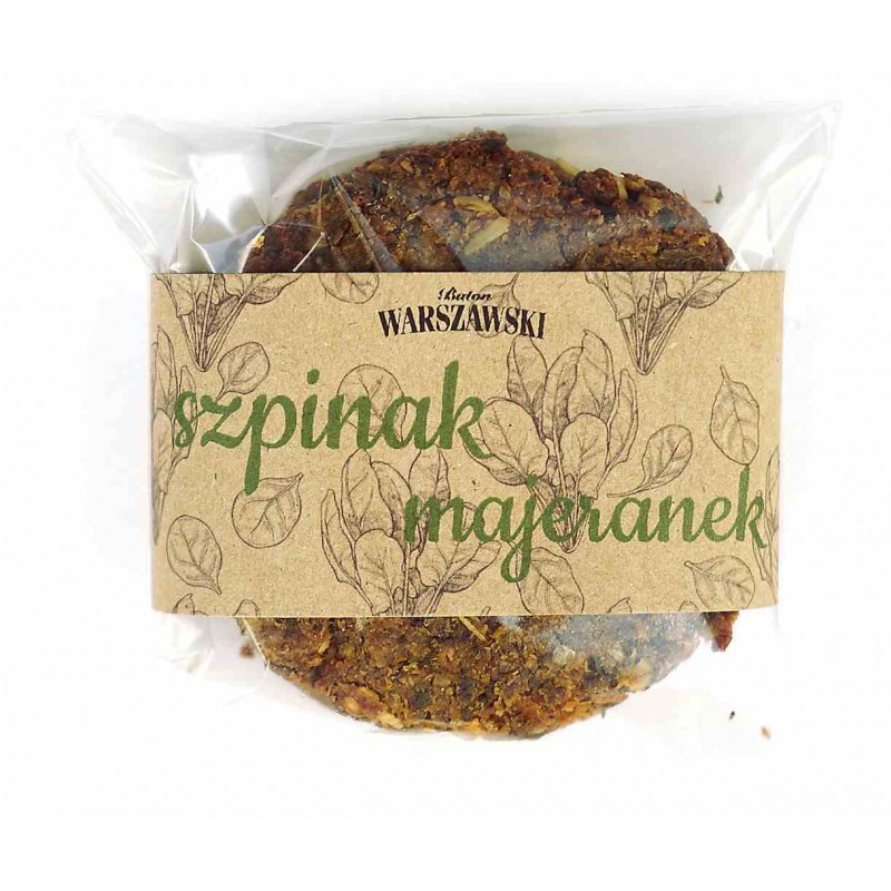 Ciastko Warszawskie - Szpinak i majeranek 60 g - Baton Warszawski