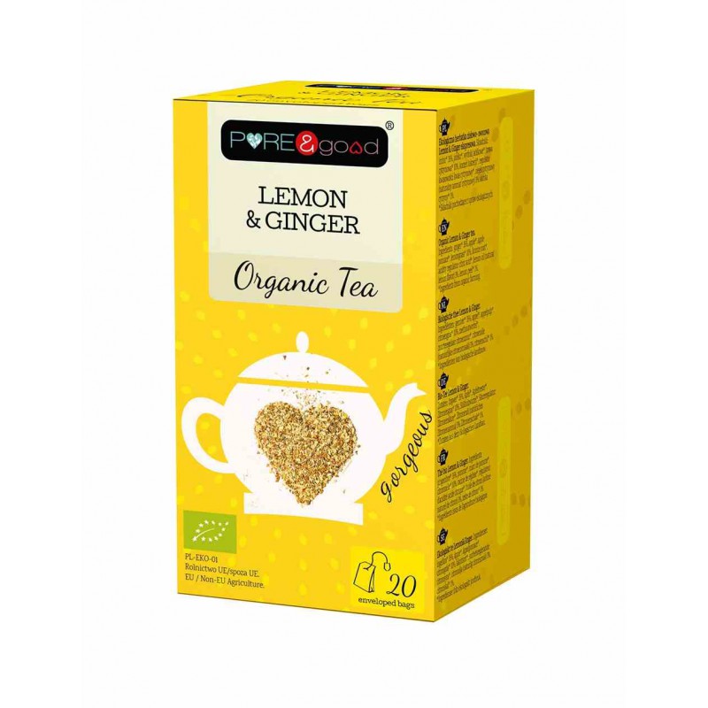 Herbata ekologiczna Lemon & Ginger 40 g - Pure&good