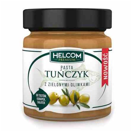 Pasta tuńczyk z zielonymi oliwkami 180 g - Helcom