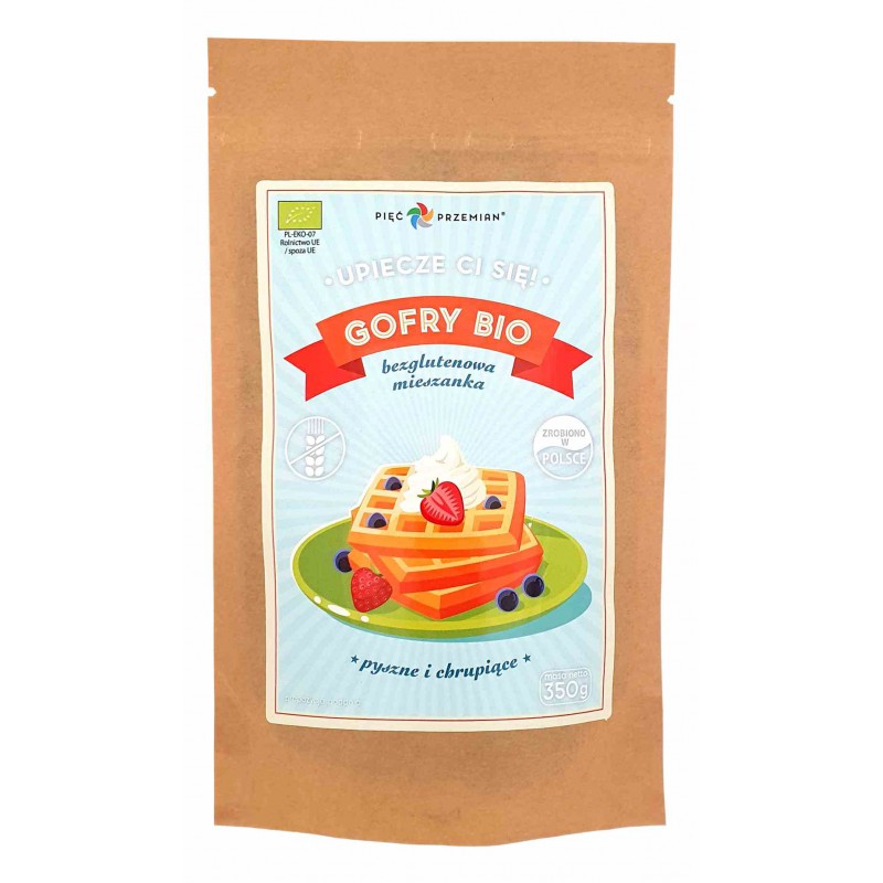 Mieszanka na gofry bezglutenowe BIO 350 g - Pięć Przemian
