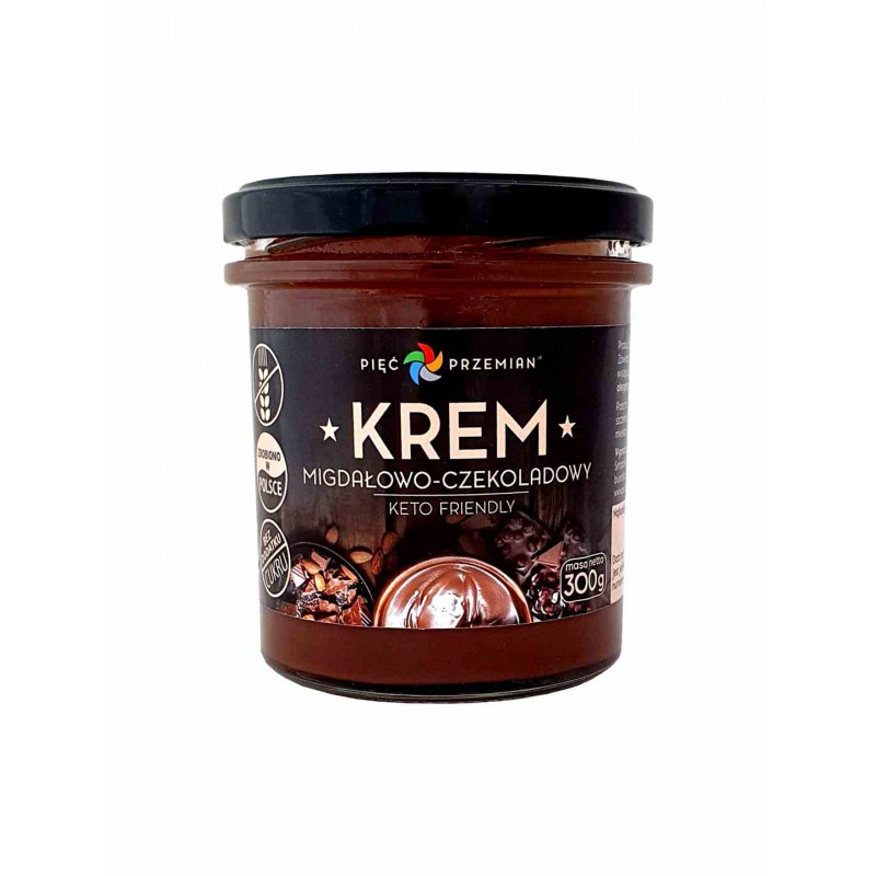 Krem migdałowo-czekoladowy KETO 300 g - Pięć Przemian