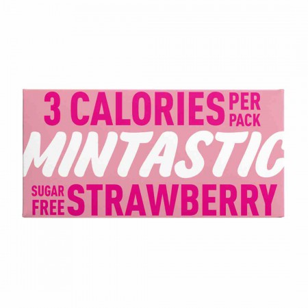 Pastylki do ssania z erytrytolem o smaku truskawkowym 25 g (25 pastylek) - Mintastic