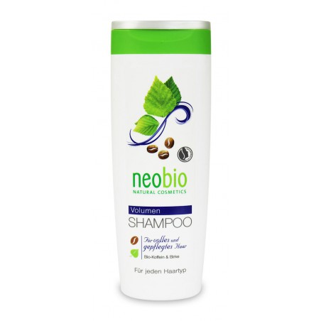 SZAMPON DO WŁOSÓW Z KOFEINĄ I WYCIĄGIEM Z BRZOZY ECO 250 ml - NEOBIO