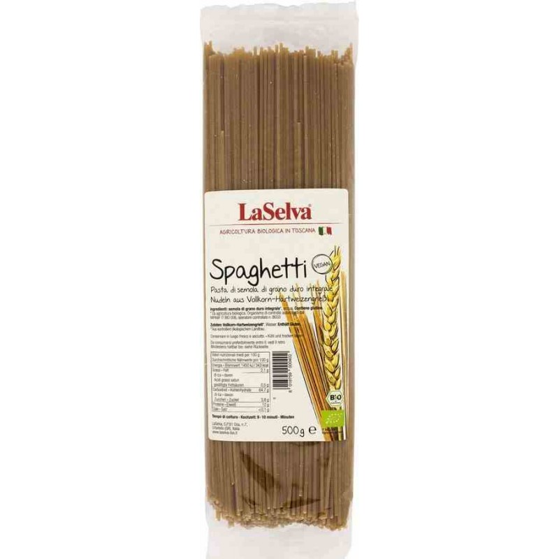 Makaron spaghetti pełnoziarnisty z pszenicy durum BIO 500 g