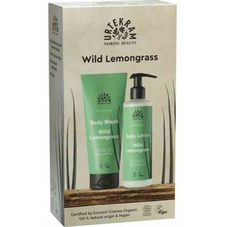 Zestaw prezentowy - żel pod prysznic i balsam do ciała z dziką trawą cytrynową BIO 445 ml