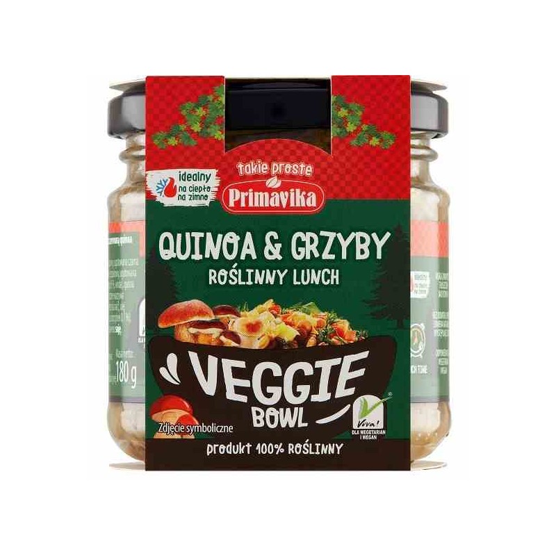 Veggie Bowl -  quinoa & grzyby roślinny lunch 180g