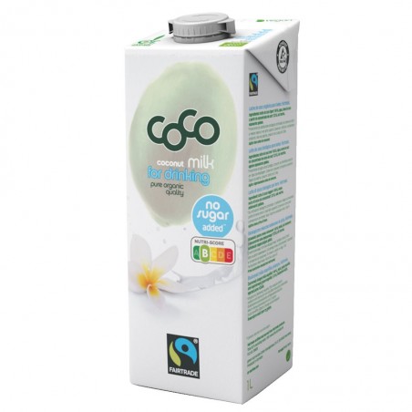 COCONUT MILK - NAPÓJ KOKOSOWY DO PICIA BEZ DODATKU CUKRÓW FAIR TRADE BIO 1 L - COCO (DR MARTINS)