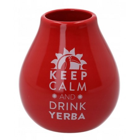 MATERO CERAMICZNE CZERWONE 350 ml - ORGANIC MATE GREEN