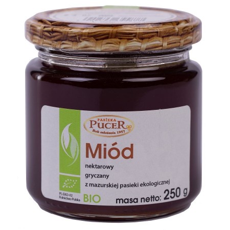 MIÓD NEKTAROWY GRYCZANY BIO 250 g - PASIEKA PUCER