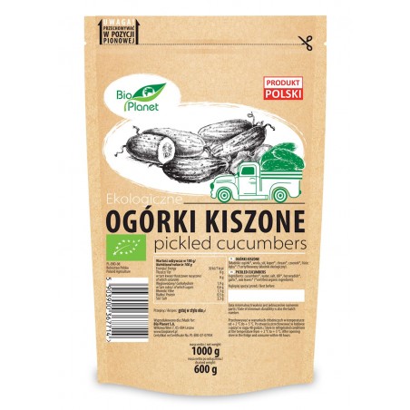 OGÓRKI KISZONE BIO 1 kg (600g) (DOYPACK) - BIO PLANET