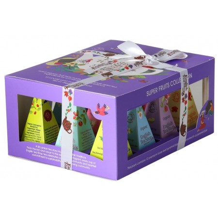 KOLEKCJA HERBATEK OWOCOWYCH BIO PIRAMIDKI (SUPER FRUITS – 6 SMAKÓW) (12 x 2 g) 24 g - ENGLISH TEA SHOP ORGANIC