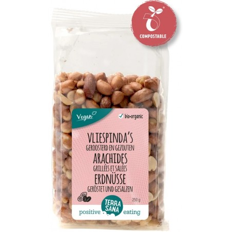 ORZESZKI ZIEMNE PRAŻONE SOLONE BIO 250 g - TERRASANA