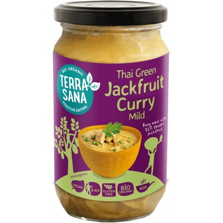 SOS TAJSKI ZIELONE CURRY Z JACKFRUIT BEZGLUTENOWY BIO 350 g - TERRASANA