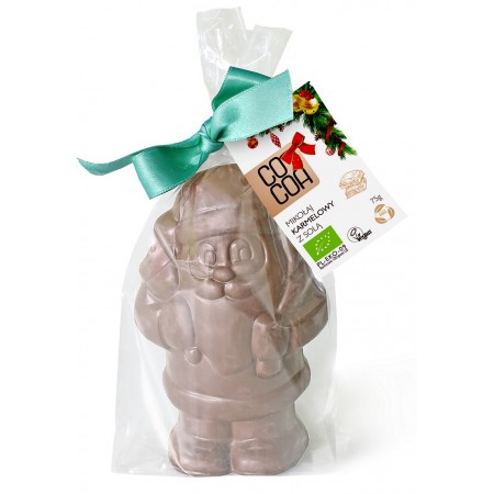 MIKOŁAJ Z CZEKOLADY O SMAKU KARMELOWYM Z SOLĄ BIO 75 g - COCOA (PRODUKT SEZONOWY)