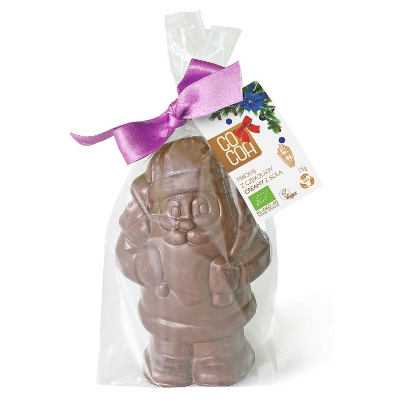 MIKOŁAJ Z CZEKOLADY CREAMY Z SOLĄ BIO 75 g - COCOA (PRODUKT SEZONOWY)