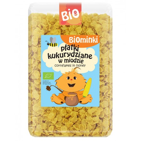 PŁATKI KUKURYDZIANE W MIODZIE BIO 500 g - BIOMINKI
