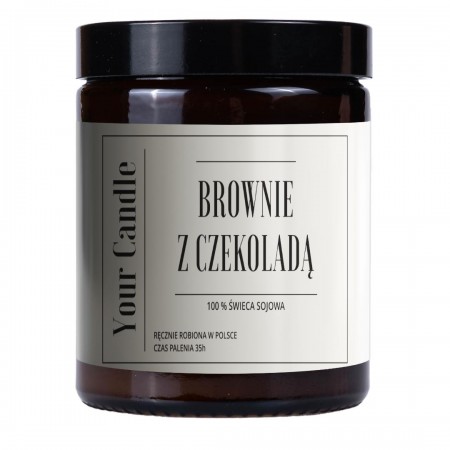 ŚWIECA SOJOWA BROWNIE Z CZEKOLADĄ 180 ml - YOUR CANDLE