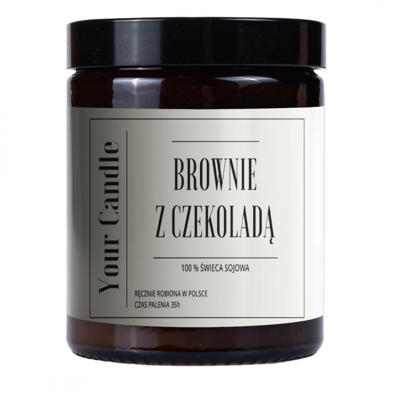 ŚWIECA SOJOWA BROWNIE Z CZEKOLADĄ 180 ml - YOUR CANDLE