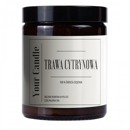 ŚWIECA SOJOWA TRAWA CYTRYNOWA 180 ml - YOUR CANDLE