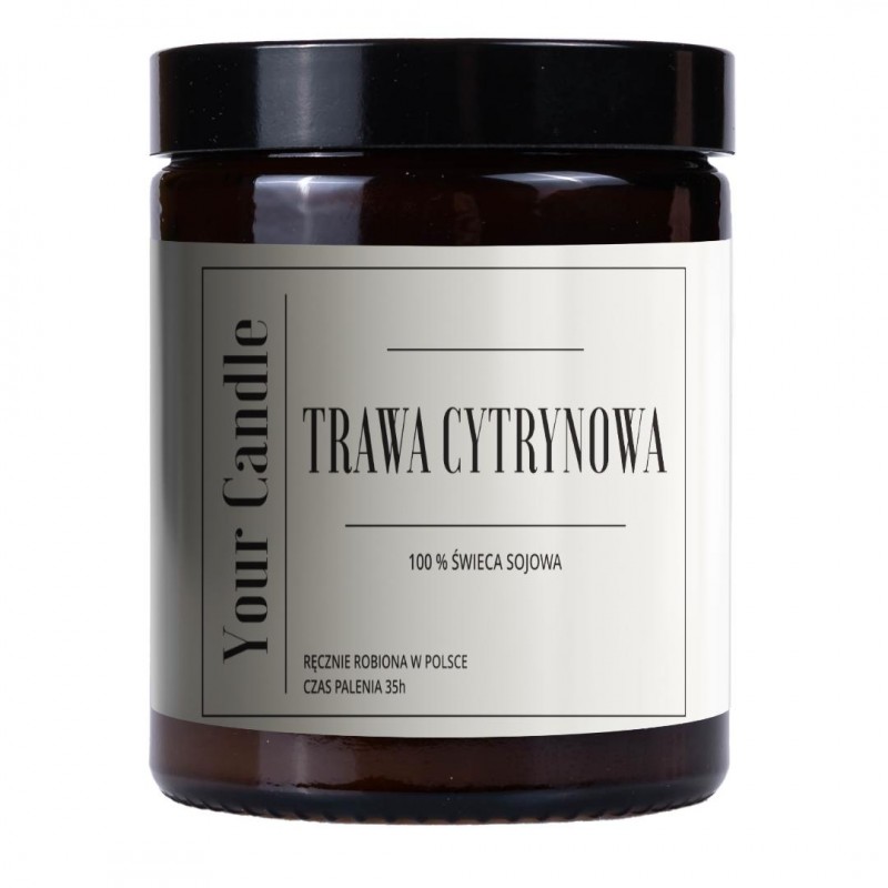 ŚWIECA SOJOWA TRAWA CYTRYNOWA 180 ml - YOUR CANDLE