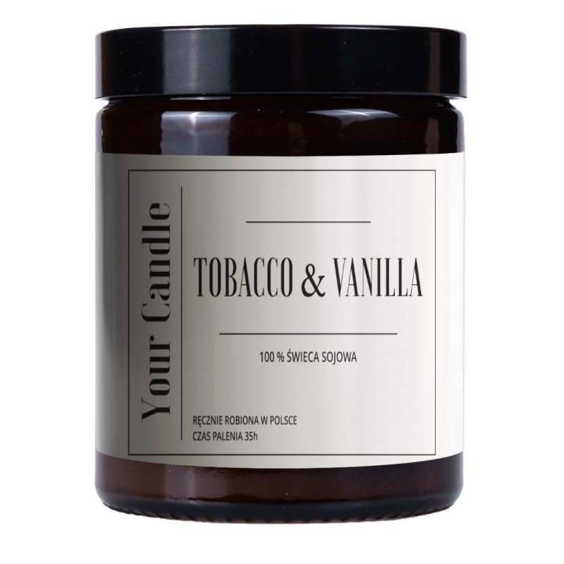 ŚWIECA SOJOWA TOBACCO & VANILLA 180 ml - YOUR CANDLE