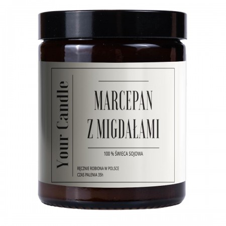 ŚWIECA SOJOWA MARCEPAN Z MIGDAŁAMI 180 ml - YOUR CANDLE