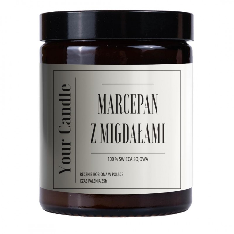ŚWIECA SOJOWA MARCEPAN Z MIGDAŁAMI 180 ml - YOUR CANDLE