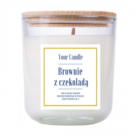 ŚWIECA SOJOWA BROWNIE Z CZEKOLADĄ 210 ml - YOUR CANDLE