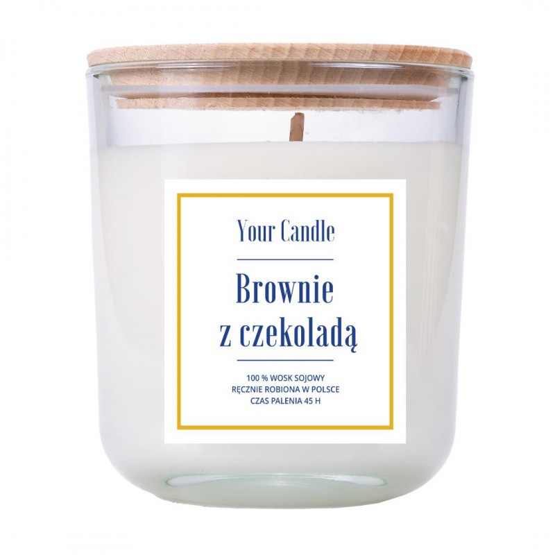 ŚWIECA SOJOWA BROWNIE Z CZEKOLADĄ 210 ml - YOUR CANDLE