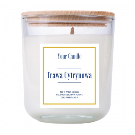 ŚWIECA SOJOWA TRAWA CYTRYNOWA 210 ml - YOUR CANDLE