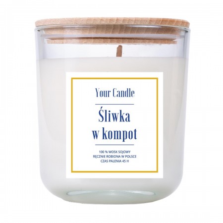 ŚWIECA SOJOWA ŚLIWKA W KOMPOT 210 ml - YOUR CANDLE