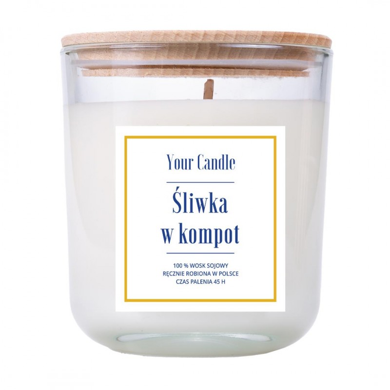 ŚWIECA SOJOWA ŚLIWKA W KOMPOT 210 ml - YOUR CANDLE