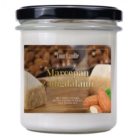 ŚWIECA SOJOWA MARCEPAN Z MIGDAŁAMI 300 ml - YOUR CANDLE