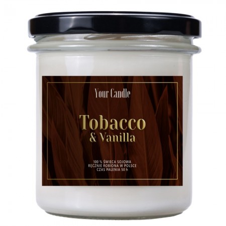 ŚWIECA SOJOWA TOBACCO & VANILLA 300 ml - YOUR CANDLE