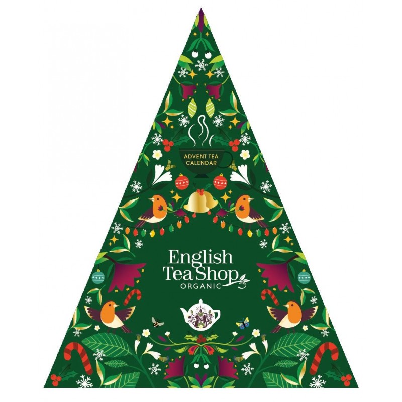 KALENDARZ ADWENTOWY (HERBATY I HERBATKI) BIO PIRAMIDKI (GREEN TRANGULAR – 13 SMAKÓW) (25 x 2 g) 50 g (PRODUKT SEZONOWY) - ENG