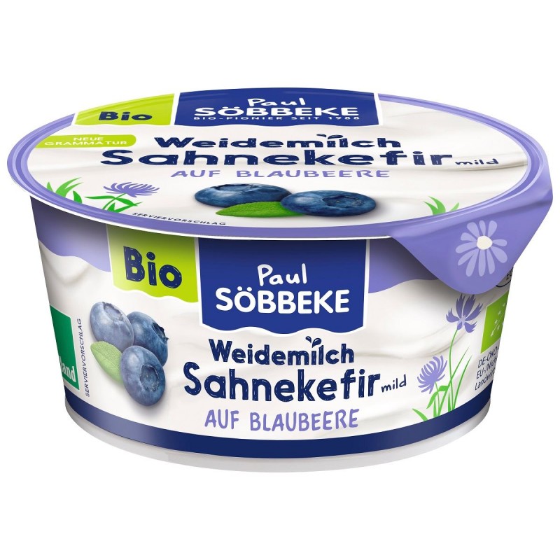 KEFIR KREMOWY Z JAGODAMI BIO 150 g - SOBBEKE