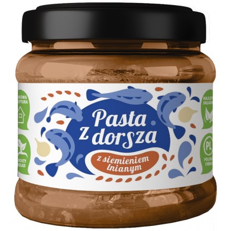 PASTA Z DORSZA Z SIEMIENIEM LNIANYM 140 g - KUTER FISH