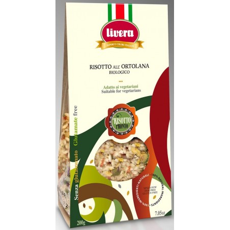 MIESZANKA NA RISOTTO Z SUSZONYMI WARZYWAMI BEZGLUTENOWA BIO 200 g - LIVERA