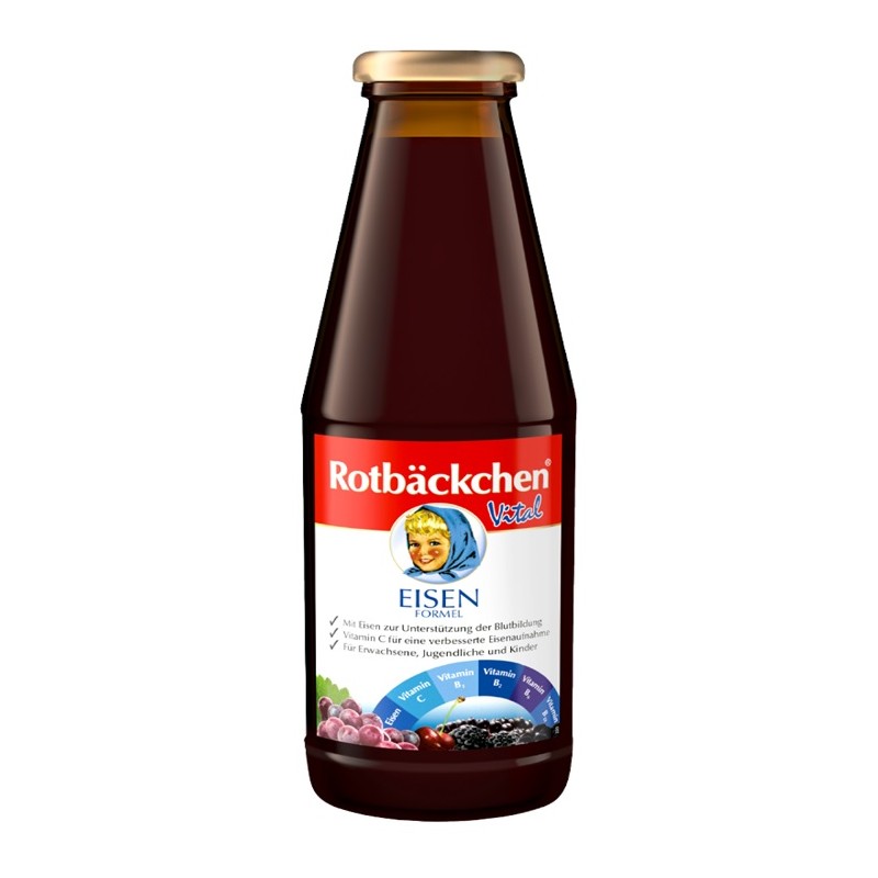 SOK WIELOOWOCOWY Z ŻELAZEM I WITAMINAMI C, B1, B2, B6, B12 450 ml - ROTBACKCHEN