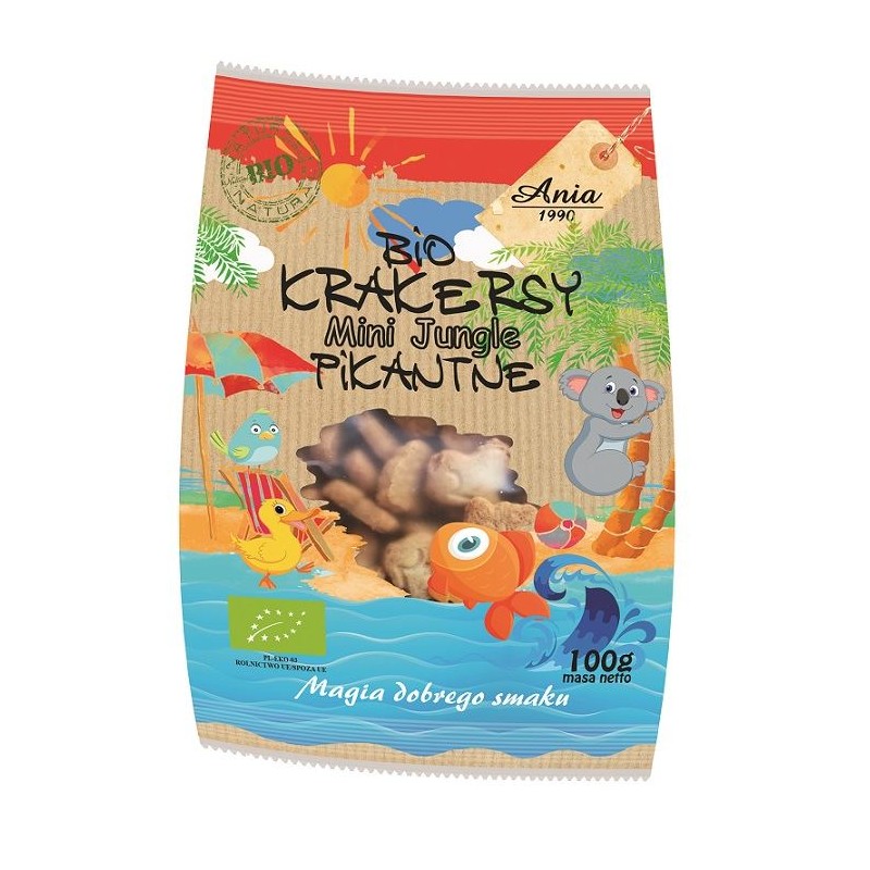 KRAKERSY MINI JUNGLE PIKANTNE BIO 100 g - BIO ANIA