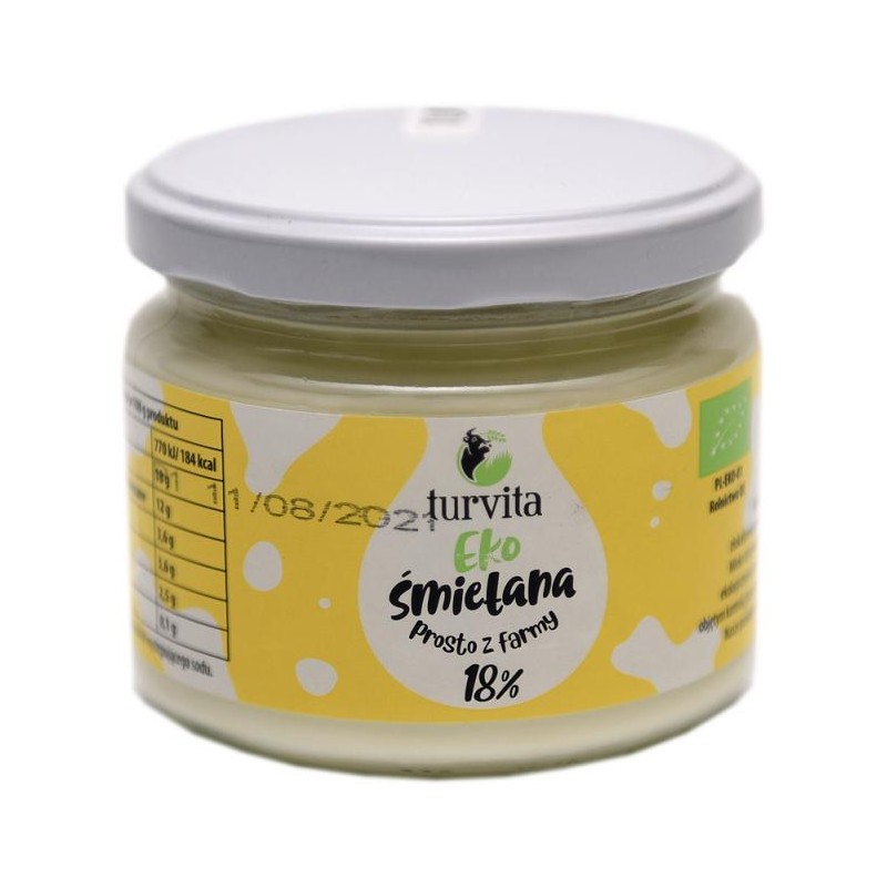 ŚMIETANA 18 % BIO 250 g - TURVITA