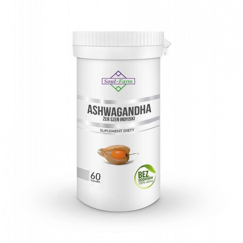 ASHWAGANDHA EKSTRAKT 60 KAPSUŁEK (500 mg) - SOUL FARM
