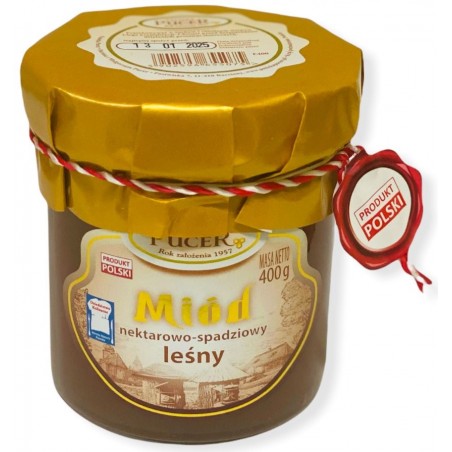 MIÓD NEKTAROWO - SPADZIOWY LEŚNY 400 g - PASIEKA PUCER