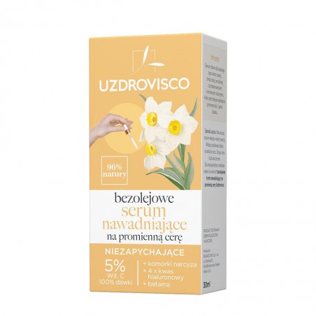 SERUM DO TWARZY NAWADNIAJĄCE NA PROMIENNĄ CERĘ 30 ml - UZDROVISCO (BEZOLEJOWA)