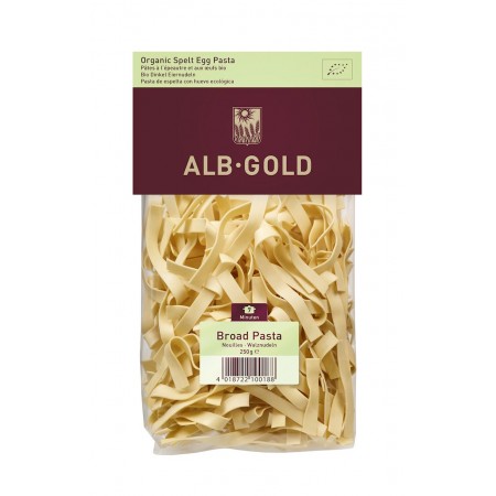 MAKARON (ORKISZOWY JAJECZNY) WSTĄŻKA BIO 250 g - ALB-GOLD